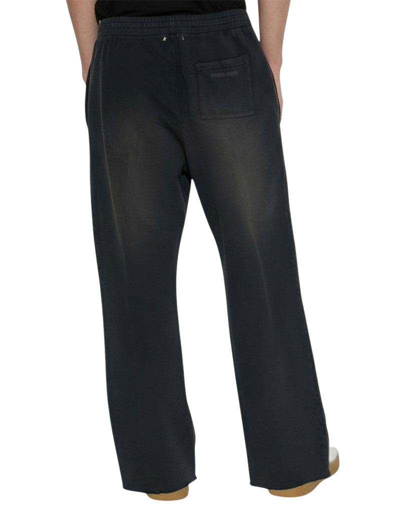 Golden Goose Star-Embellished Sweatpants Bleached Washed Black