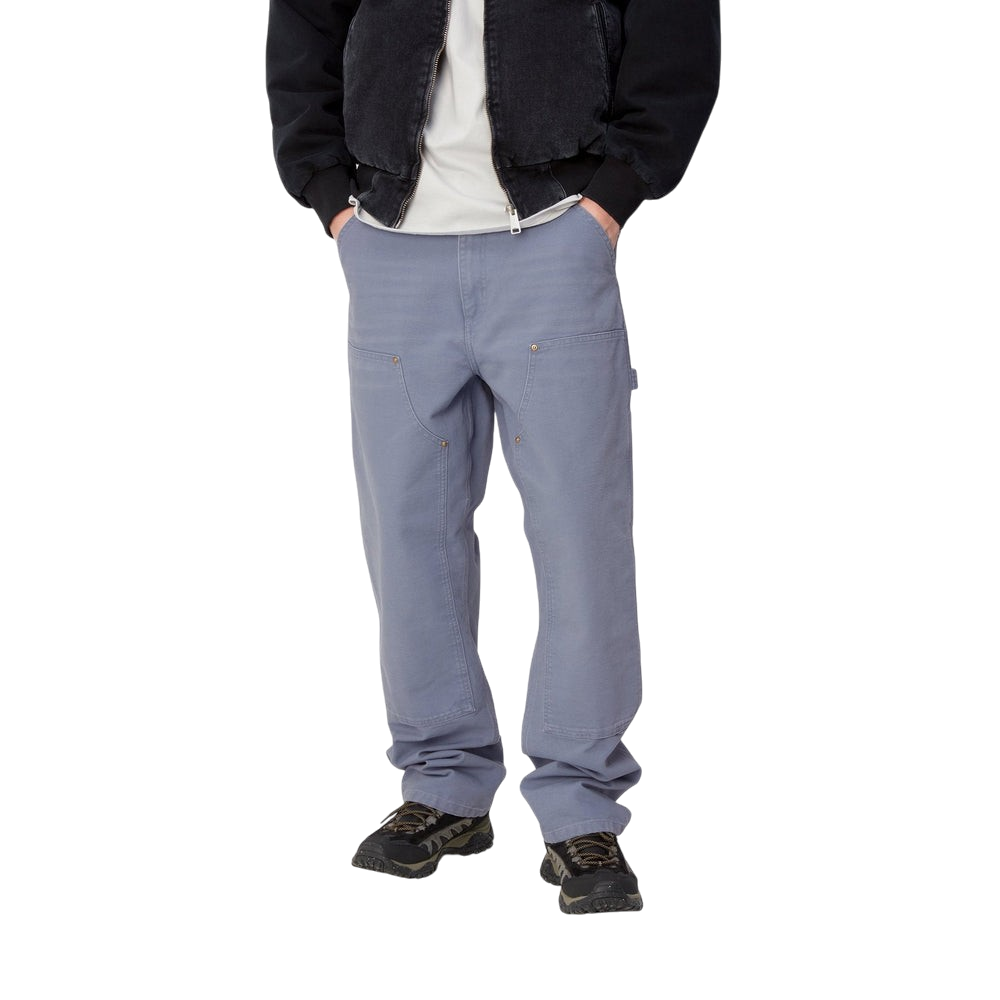 Carhartt WIP Double Knee Pants Dearborn Canvas Rinsed Blue