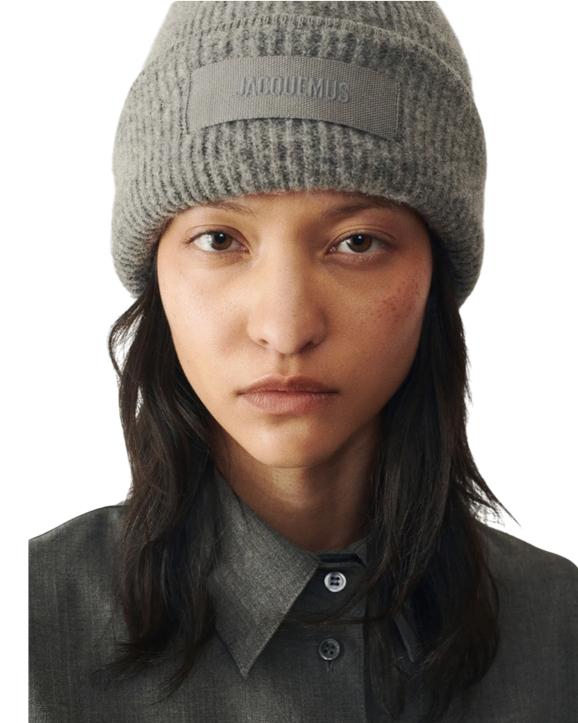 Jacquemus Grosgrain Beanie Dark Grey