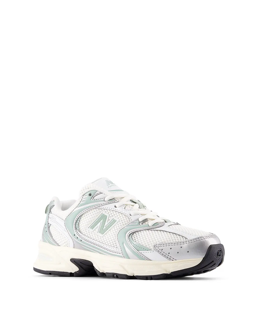 New Balance 530 Silver Metallic/Mosaic Green U530SEB