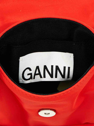 Ganni Knot Mini Flap Over Bag Red