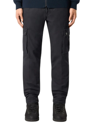 Stone Island 3100304 Stretch Organic Broken Twill Cotton 'OLD' Effect Pants Black