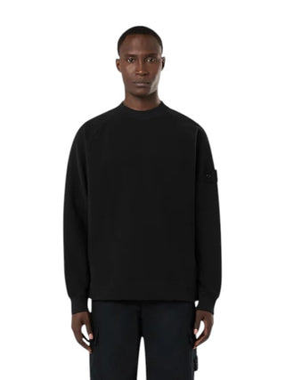 Stone Island 629F7 Stretch Organic Cotton Fleece Ghost Black