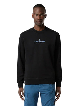 Stone Island 66182 Cotton Fleece Sweatshirt Black