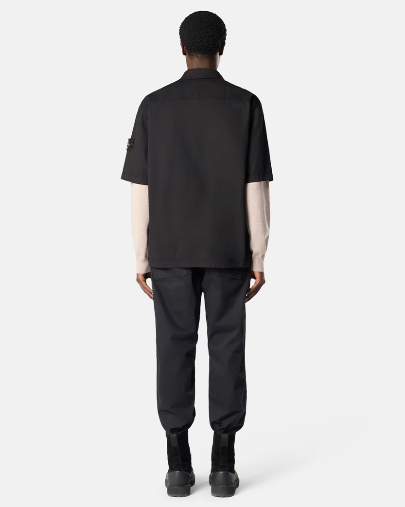 Stone Island 1100025 STRETCH ORGANIC COTTON TWILL Shirt Black