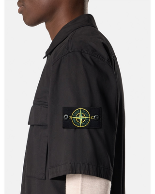 Stone Island 1100025 STRETCH ORGANIC COTTON TWILL Shirt Black