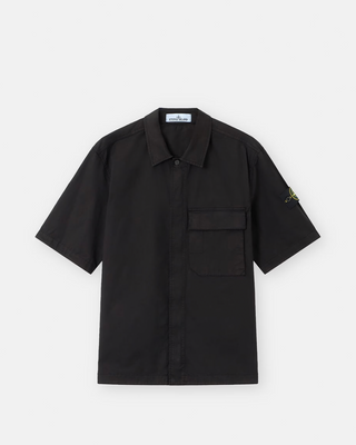 Stone Island 1100025 STRETCH ORGANIC COTTON TWILL Shirt Black