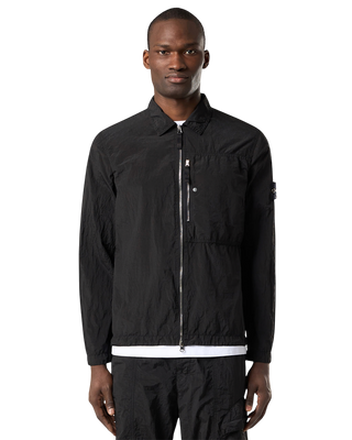 Stone Island 11219 NYLON METAL IN ECONYL® Regenerated Nylon Overshirt Black