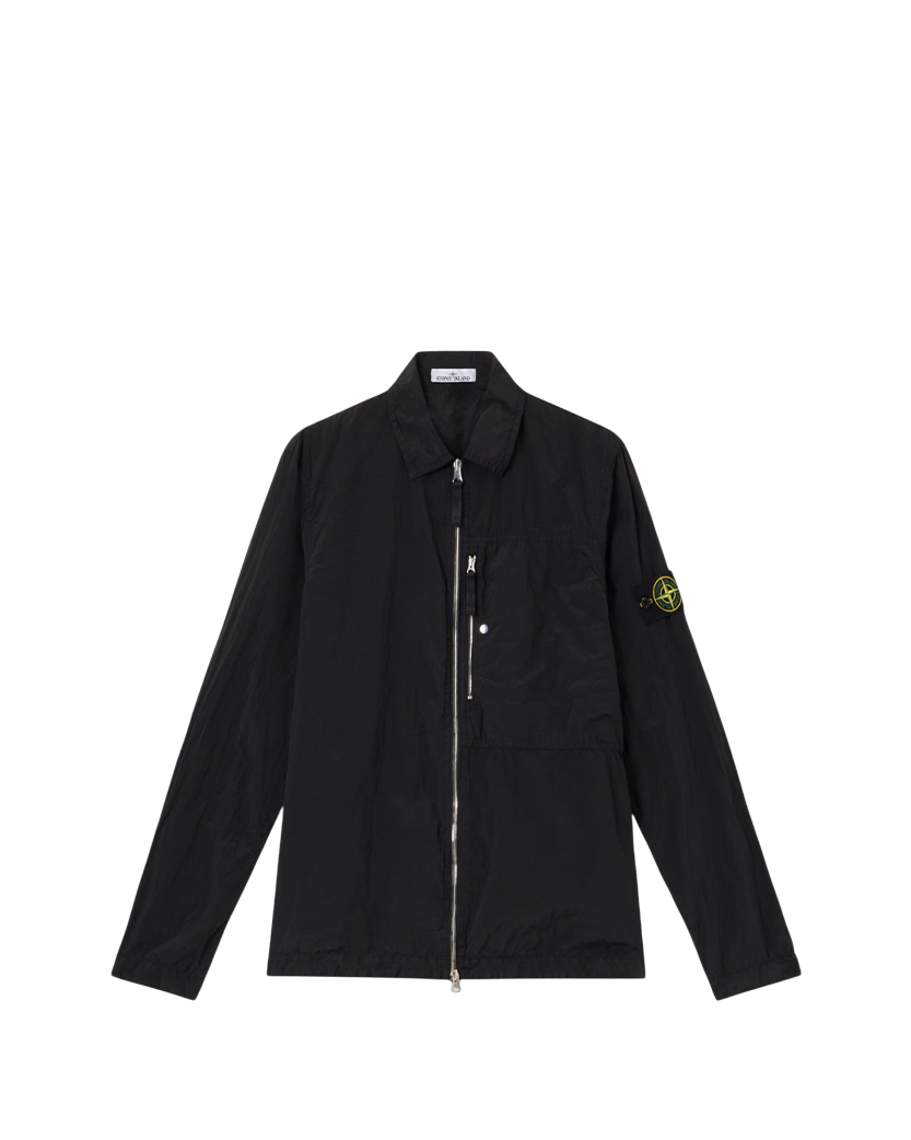 Stone Island 11219 NYLON METAL IN ECONYL® Regenerated Nylon Overshirt Black