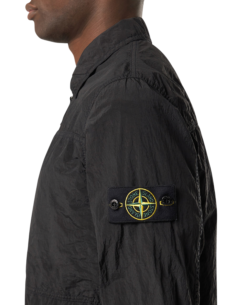 Stone Island 11219 NYLON METAL IN ECONYL® Regenerated Nylon Overshirt Black
