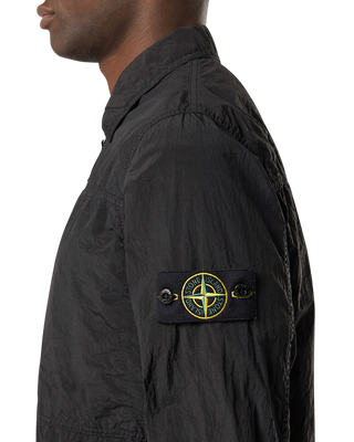Stone Island 11219 NYLON METAL IN ECONYL® Regenerated Nylon Overshirt Black