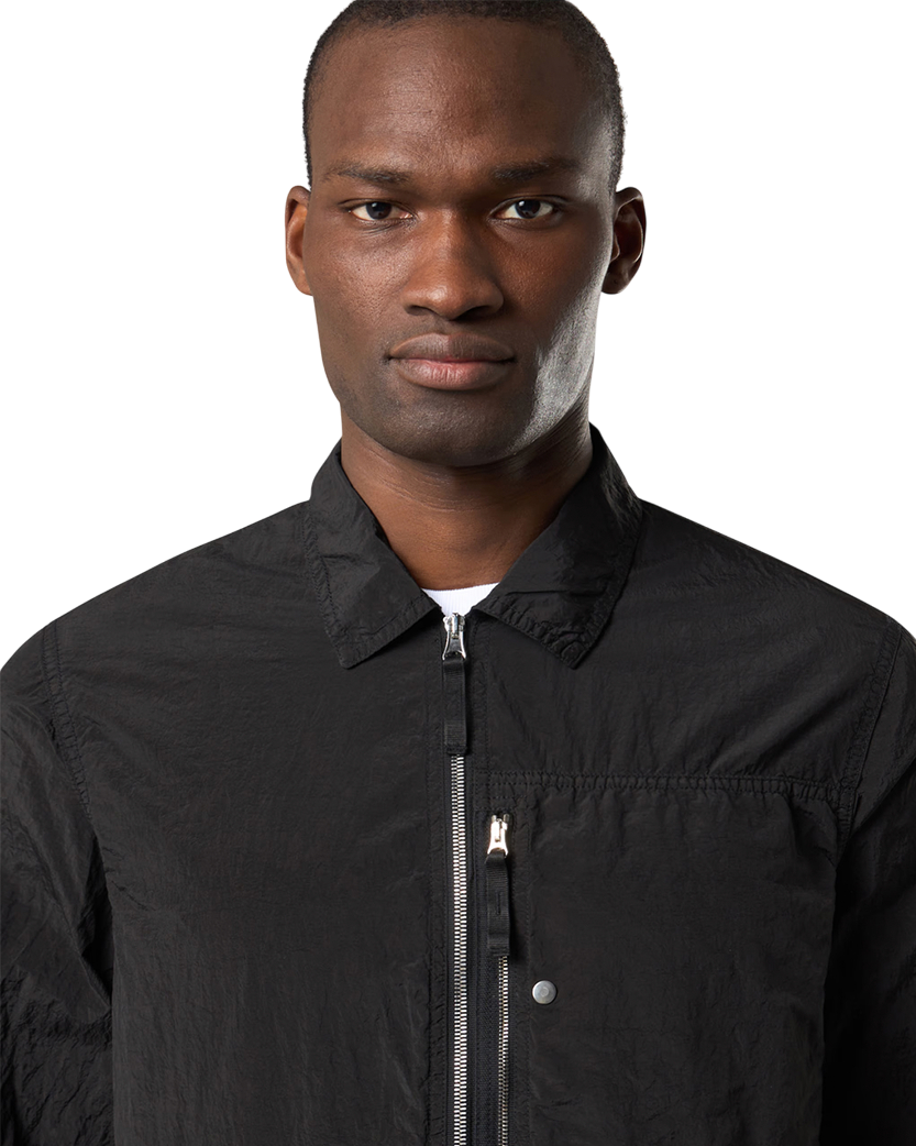 Stone Island 11219 NYLON METAL IN ECONYL® Regenerated Nylon Overshirt Black