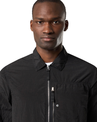 Stone Island 11219 NYLON METAL IN ECONYL® Regenerated Nylon Overshirt Black