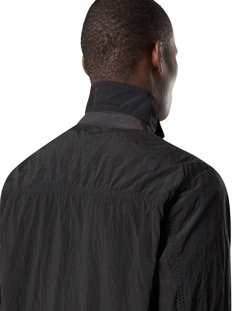 Stone Island 11219 NYLON METAL IN ECONYL® Regenerated Nylon Overshirt Black