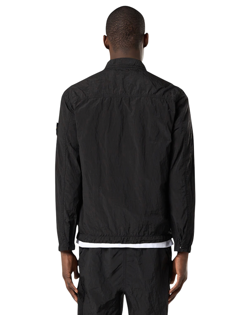 Stone Island 11219 NYLON METAL IN ECONYL® Regenerated Nylon Overshirt Black
