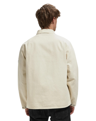 Stone Island 1200002 LIGHT BULL DENIM-TC Zip Overshirt Ivory