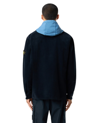 Stone Island 1200012 ORGANIC COTTON CORDUROY 800 Overshirt Navy Blue