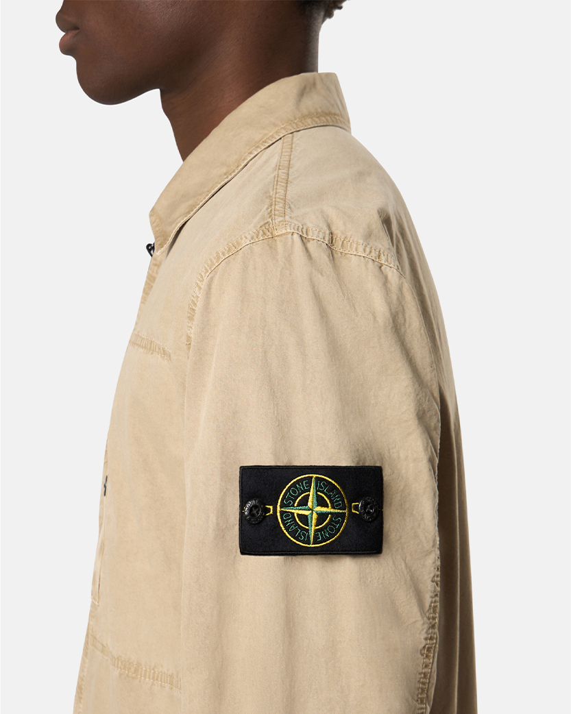 Stone Island 1200032 Zipped Cotton Jacket Beige