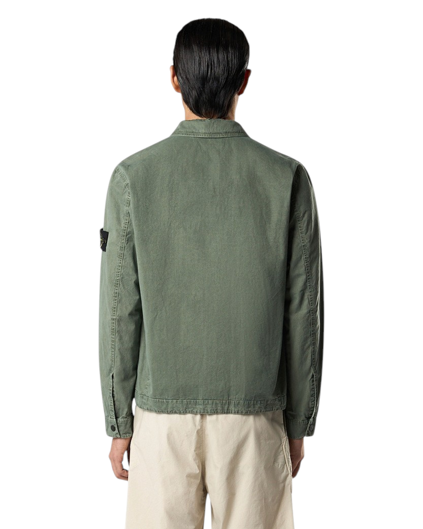 Stone Island 1200032 Zipped Cotton Jacket Musk Green