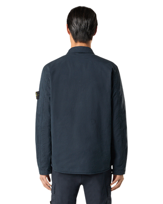 Stone Island 1200033 Zipped Cotton Overshirt Blue