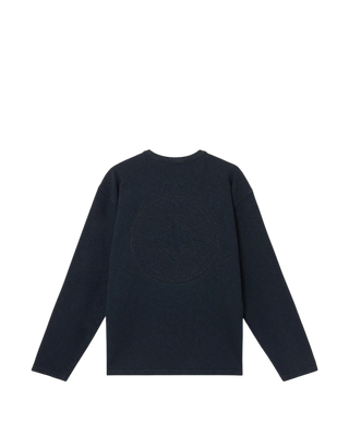 Stone Island 2100017 VANISE COTTON JERSEY ‘OLD’ EFFECT Sweatshirt Navy Blue