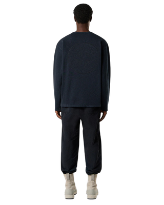 Stone Island 2100017 VANISE COTTON JERSEY ‘OLD’ EFFECT Sweatshirt Navy Blue