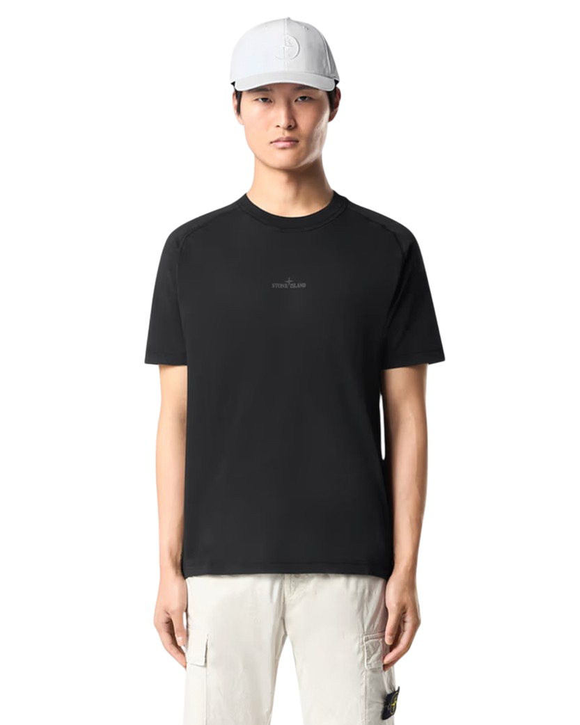 Stone Island 2100020 Organic Cotton 'Institutional One' Print T-Shirt Black