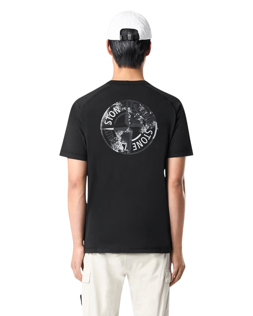 Stone Island 2100020 Organic Cotton 'Institutional One' Print T-Shirt Black