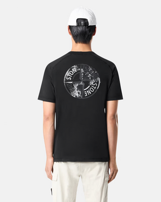 Stone Island 2100020 Organic Cotton 'Institutional One' Print T-Shirt Black