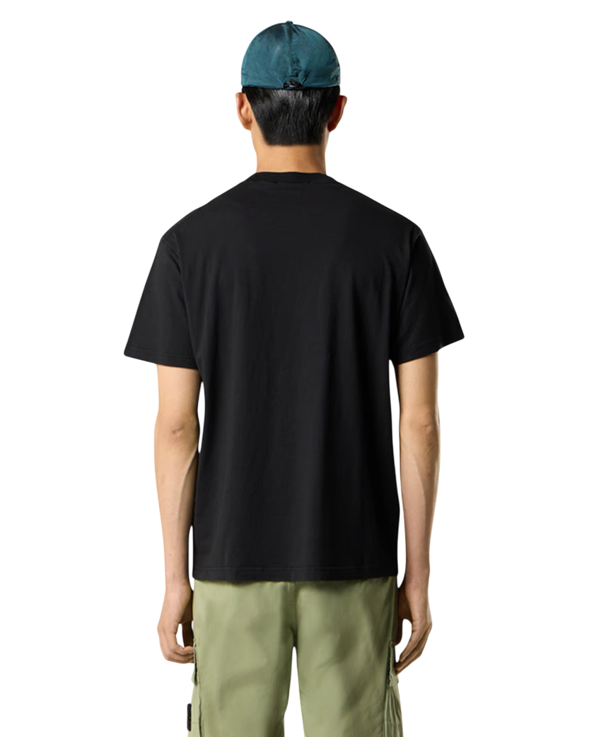 Stone Island 2100029 ORGANIC COTTON JERSEY 'FISSATO' EFFECT T-Shirt Black