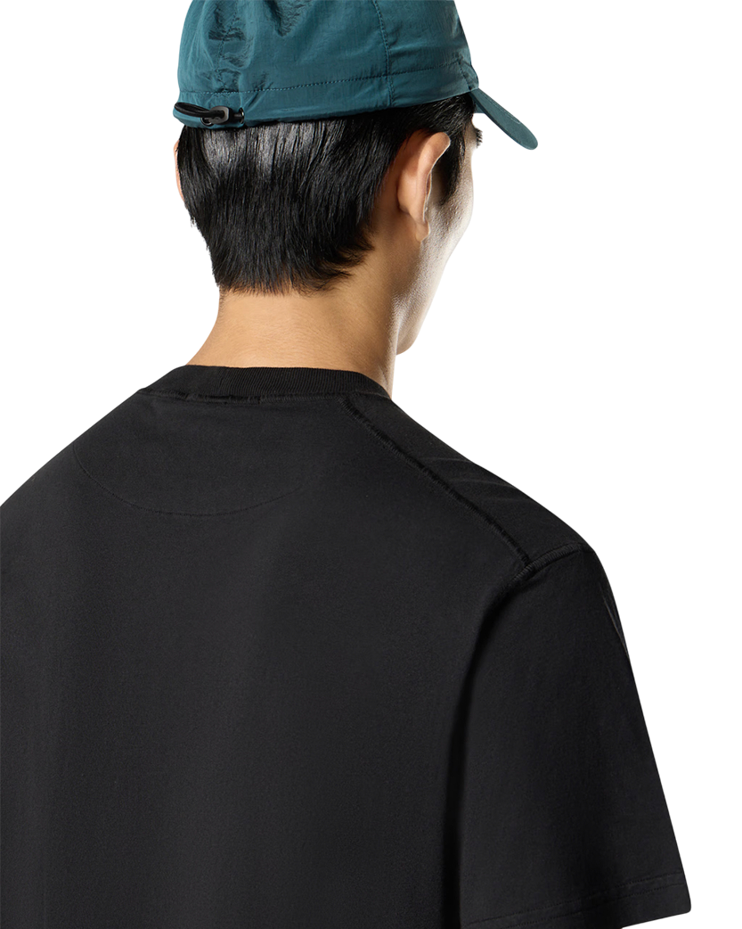 Stone Island 2100029 ORGANIC COTTON JERSEY 'FISSATO' EFFECT T-Shirt Black