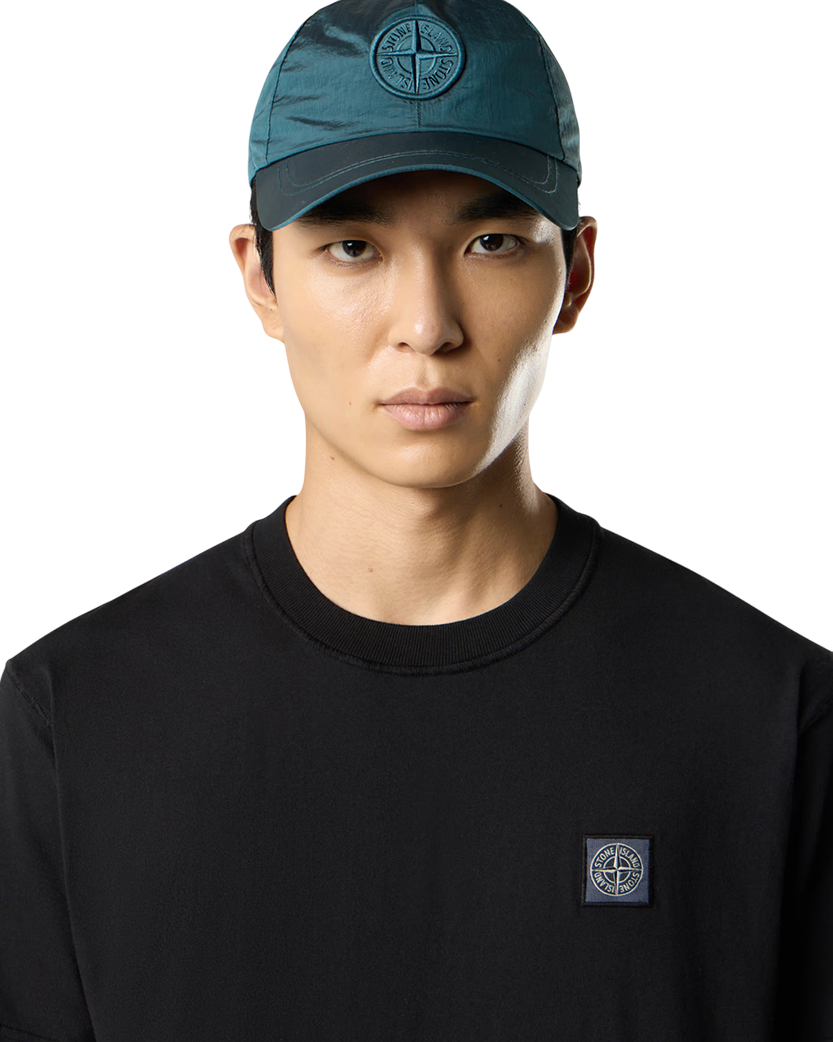 Stone Island 2100029 ORGANIC COTTON JERSEY 'FISSATO' EFFECT T-Shirt Black