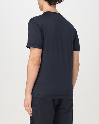 Stone Island 2100039 60/2 COTTON JERSEY T-Shirt Compass Logo Patch Navy Blue