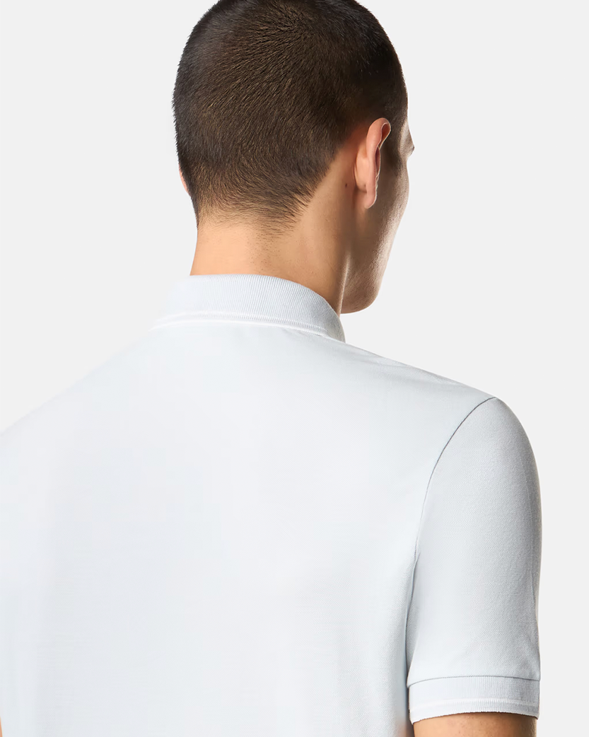 Stone Island 22002SC Organic Cotton Elastane Pique Polo T-Shirt Light Blue