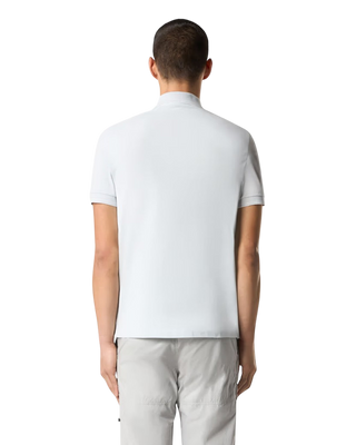 Stone Island 22002SC Organic Cotton Elastane Pique Polo T-Shirt Light Blue