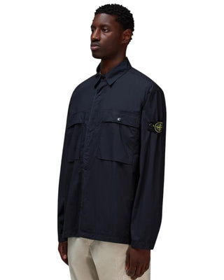 Stone Island 1200015 STRETCH COTTON TELA 'PARACADUTE Overshirt Navy Blue