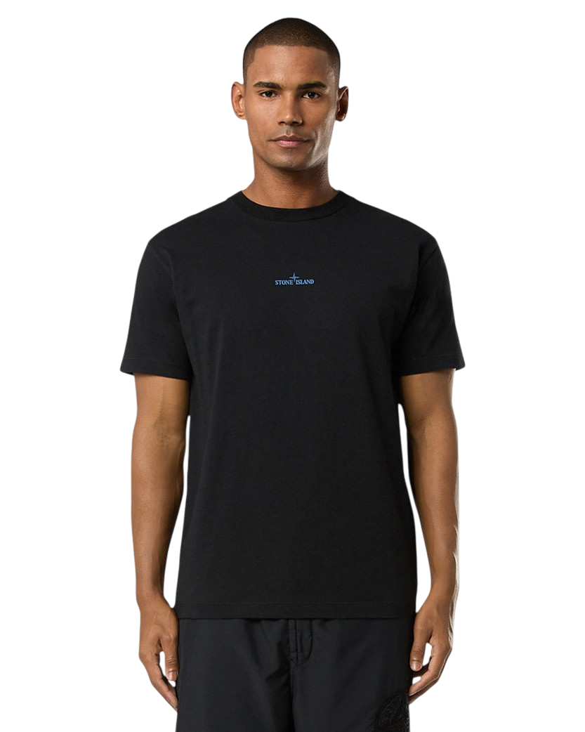 Stone Island 2NS81 Cotton Jersey 'Institutional Four' Print T-Shirt Black
