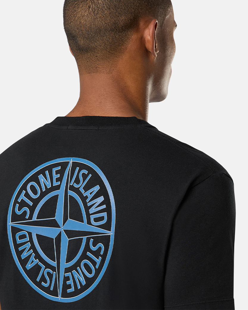 Stone Island 2NS81 Cotton Jersey 'Institutional Four' Print T-Shirt Black