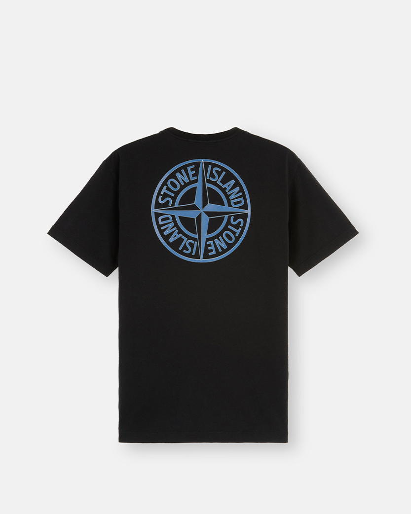 Stone Island 2NS81 Cotton Jersey 'Institutional Four' Print T-Shirt Black