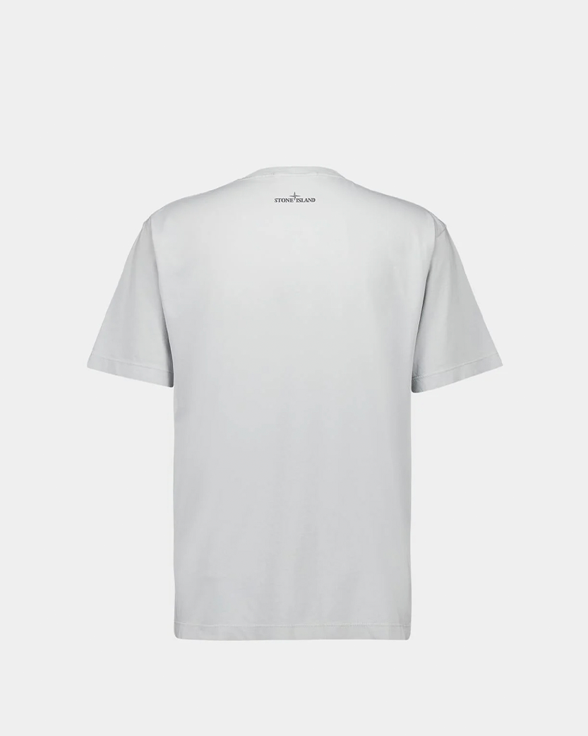 Stone Island 2RC89 30/1 Cotton Jersey 'Gradient Compass' Print T-Shirt Grey