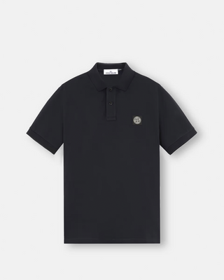 Stone Island 2SC17 Logo Polo T-Shirt Navy Blue