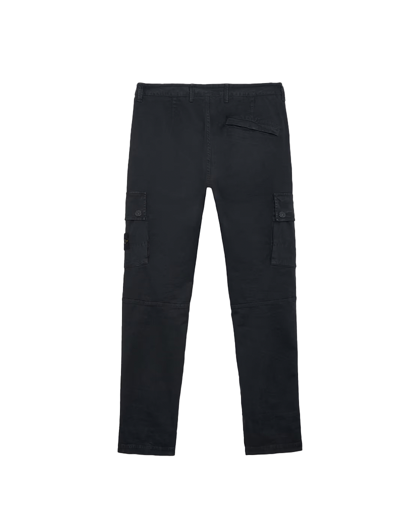 Stone Island 303L1 Cotton Logo Patch Pants Black