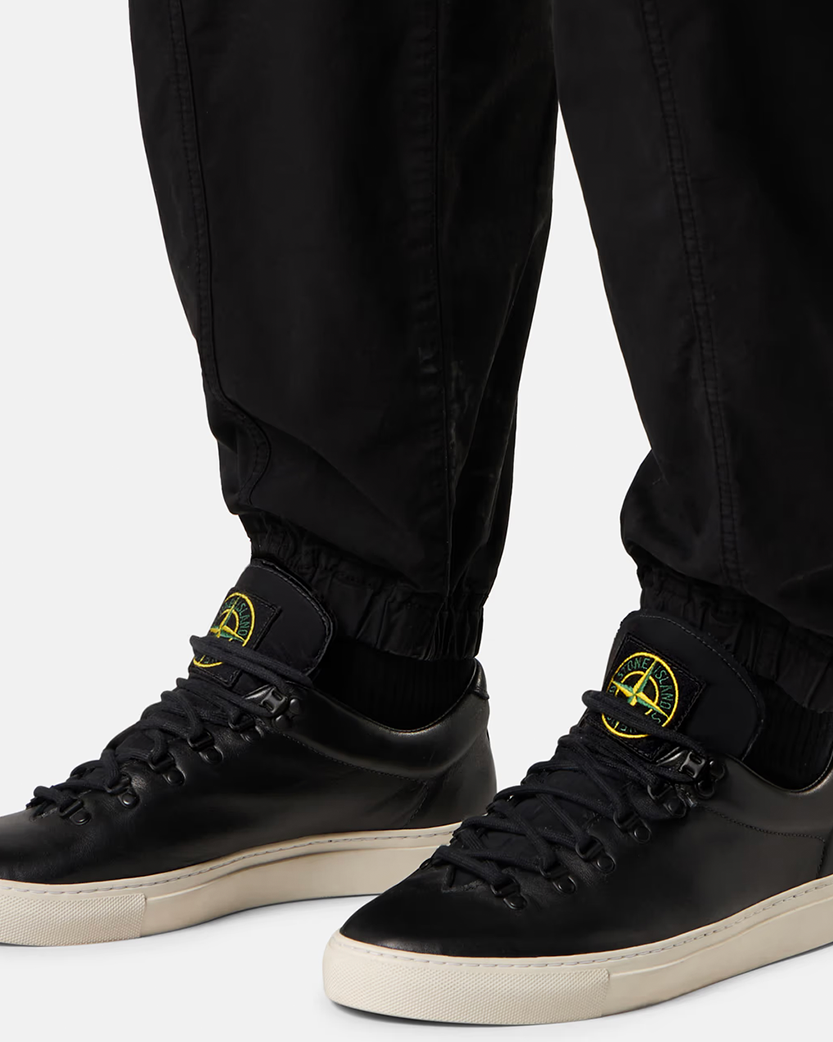 Stone Island 3100016 SUPIMA Cotton Twill Stretch-TC Cargo Pants Black