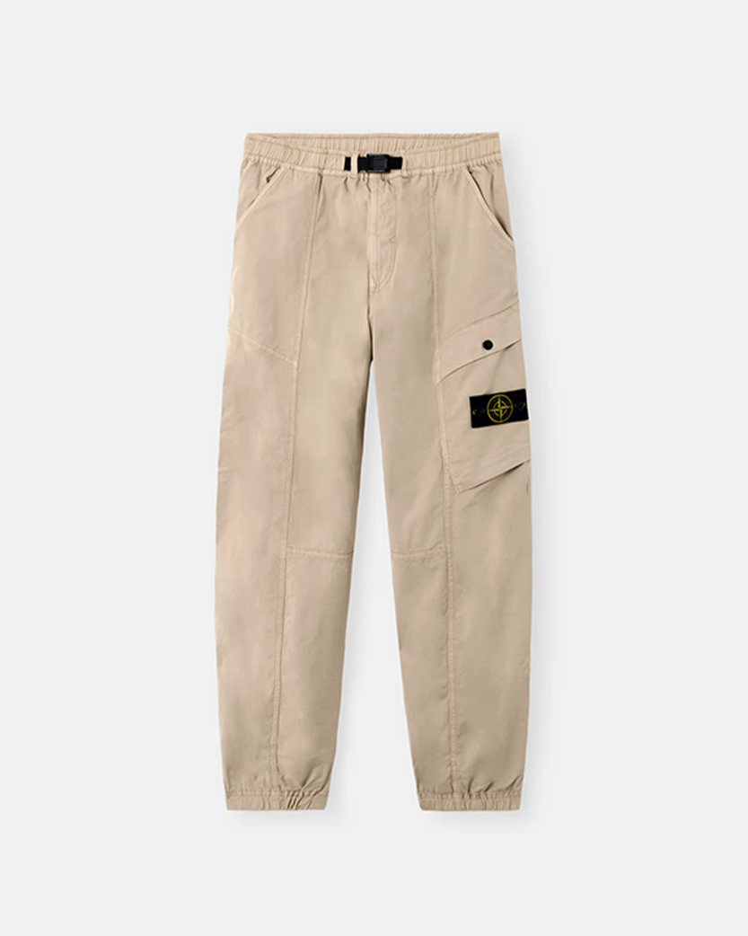 Stone Island 3100016 SUPIMA Cotton Twill Stretch-TC Cargo Pants Sand
