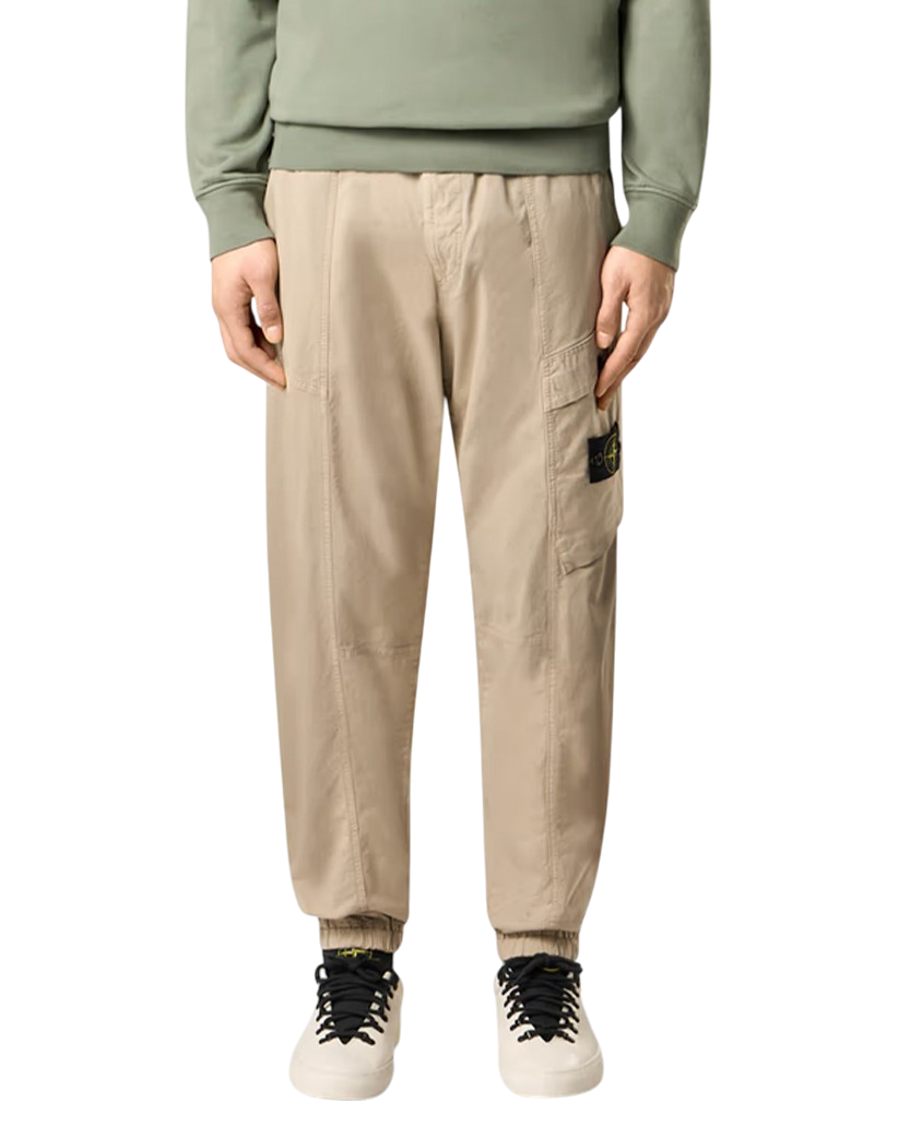 Stone Island 3100016 SUPIMA Cotton Twill Stretch-TC Cargo Pants Sand