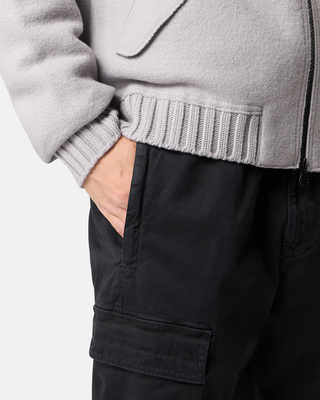 Stone Island 3100033 STRETCH ORGANIC BROKEN TWILL COTTON 'OLD' Effect Pants Black