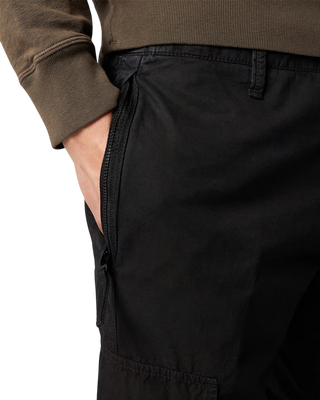 Stone Island 3100303 Brushed Organic Cotton Canvas 'OLD' Effect Pants Black