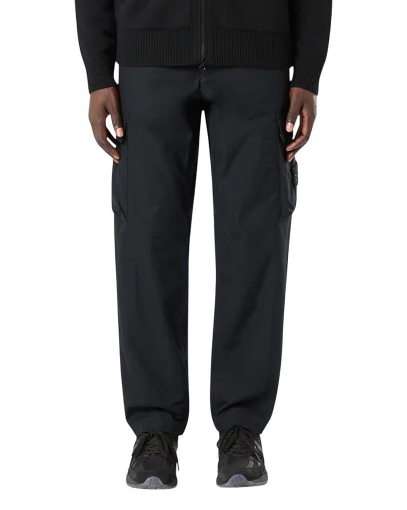 Stone Island 311F1 Weatherproof Cotton Canvas Ghost Patch Cargo Pants Black