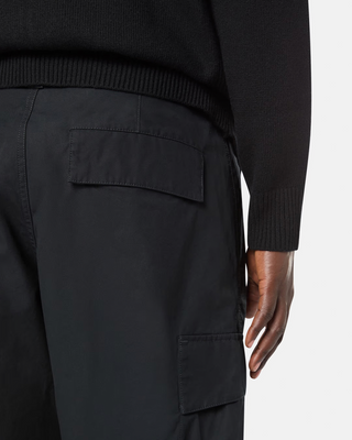 Stone Island 311F1 Weatherproof Cotton Canvas Ghost Patch Cargo Pants Black