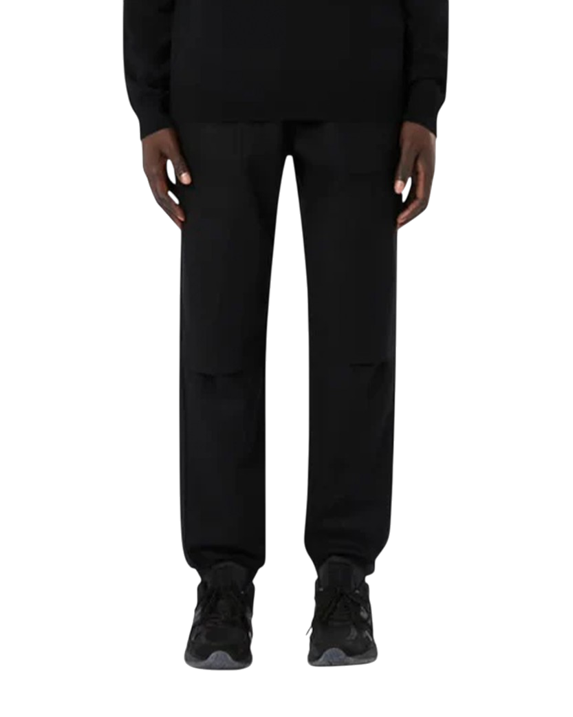 Stone Island 331F4 Wool Nylon Flannel Ghost Jogger Pants Black